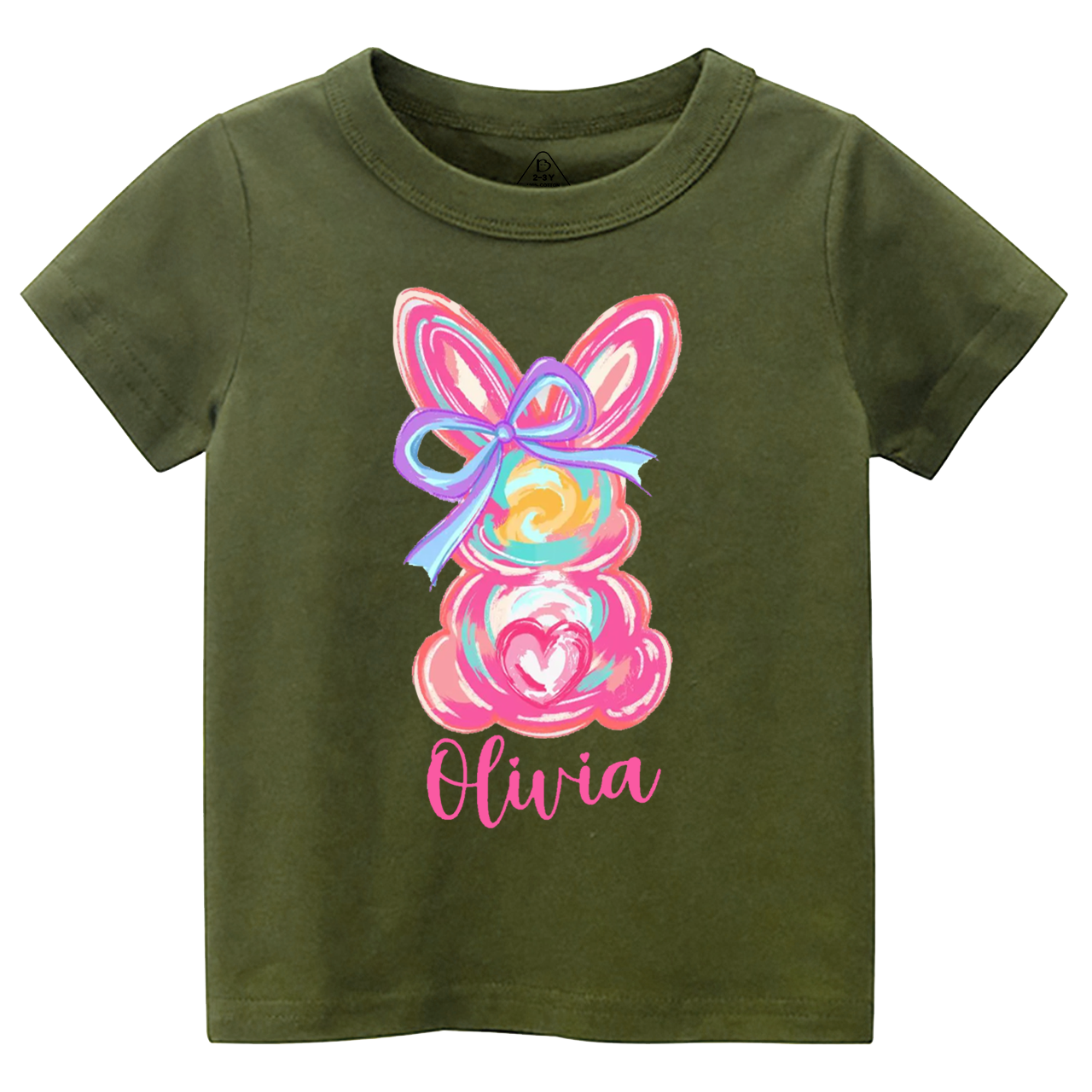 Personalized Girl Name Easter Bunny Toddler&Kid's Tees Beepumpkin