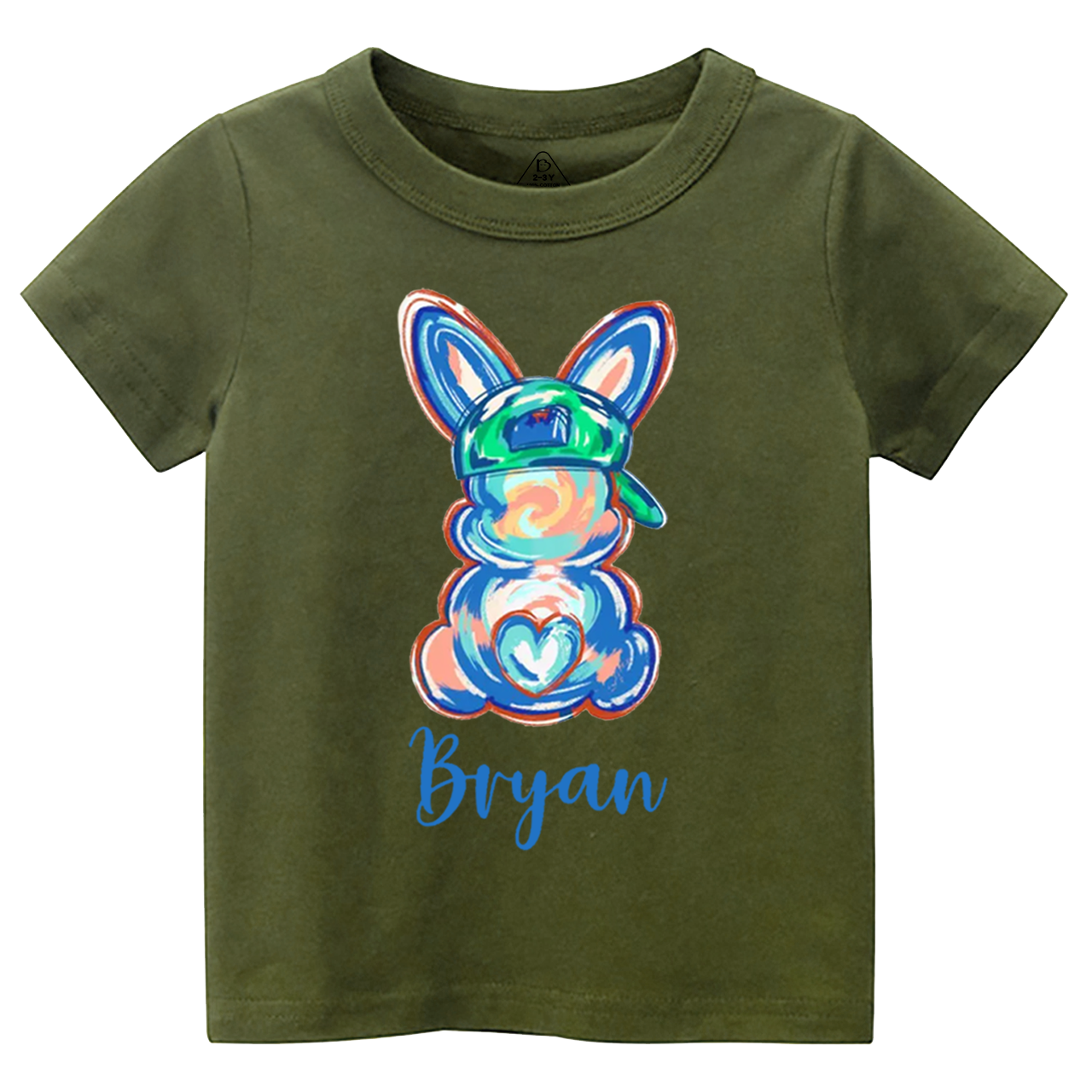 Personalized Boy Name Easter Bunny Toddler&Kid's Tees Beepumpkin