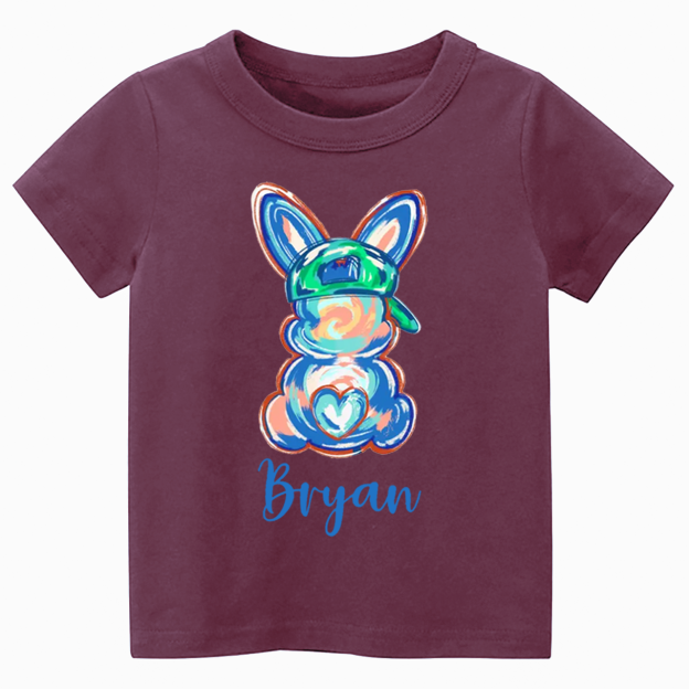 Personalized Boy Name Easter Bunny Toddler&Kid's Tees Beepumpkin