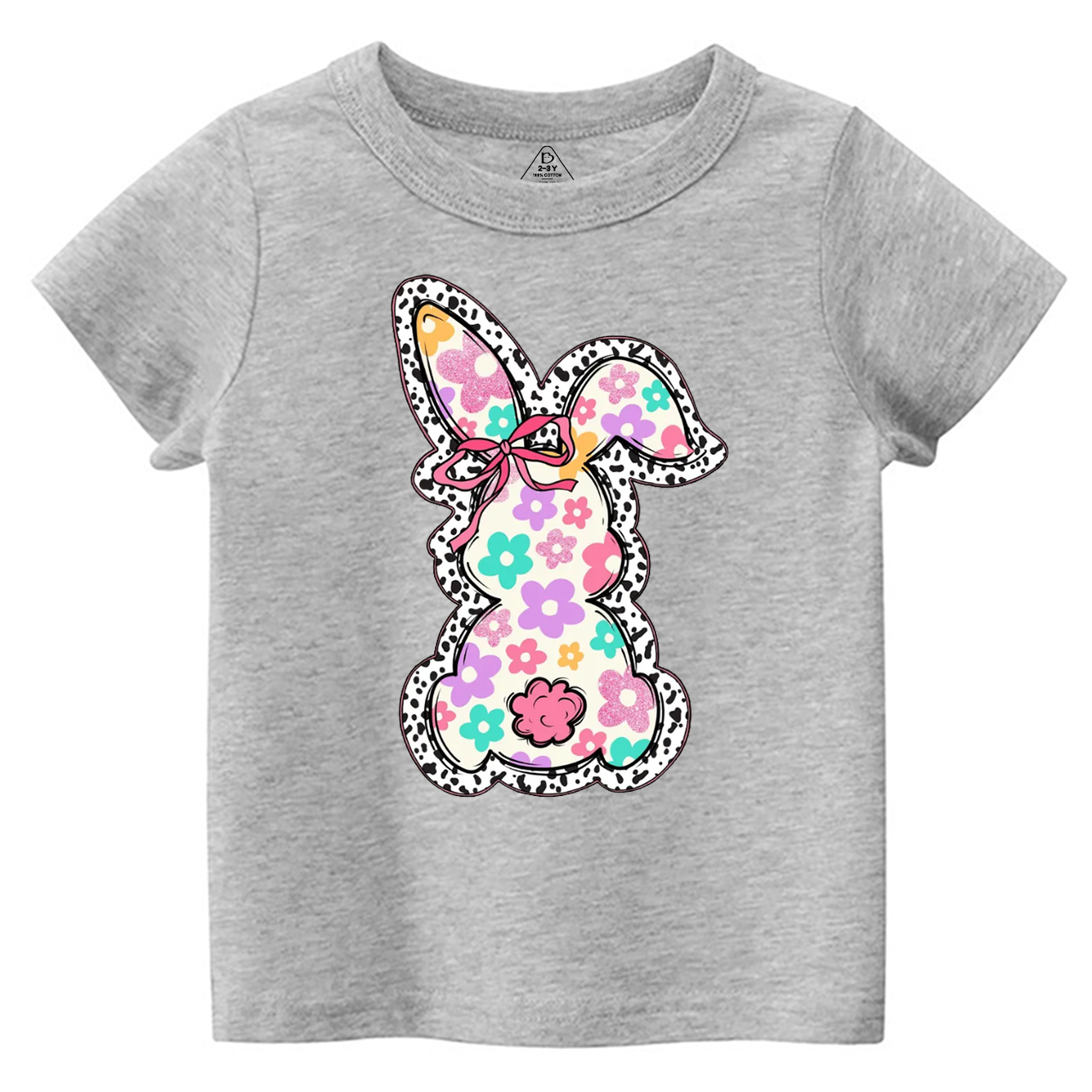 Retro Floral Easter Bunny Toddler&Kid's Tees Beepumpkin