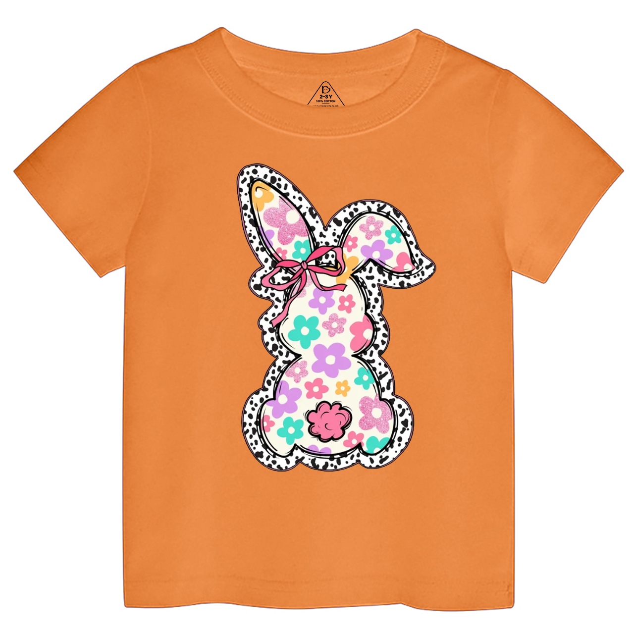 Retro Floral Easter Bunny Toddler&Kid's Tees Beepumpkin
