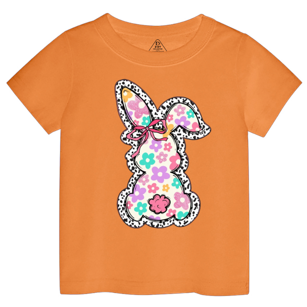 Retro Floral Easter Bunny Toddler&Kid's Tees Beepumpkin