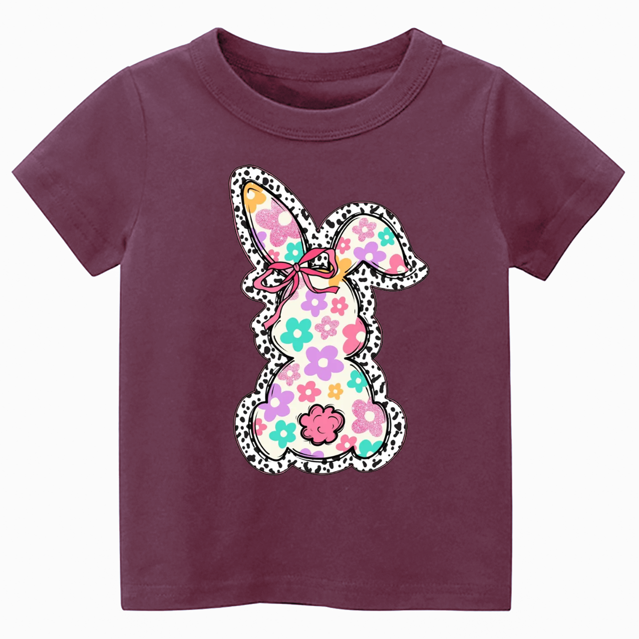 Retro Floral Easter Bunny Toddler&Kid's Tees Beepumpkin