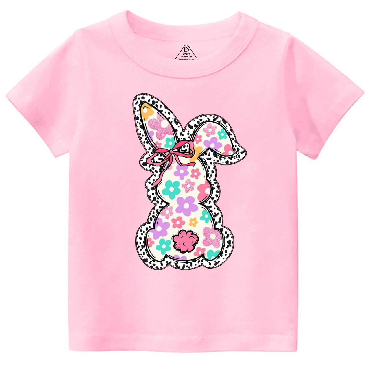 Retro Floral Easter Bunny Toddler&Kid's Tees Beepumpkin