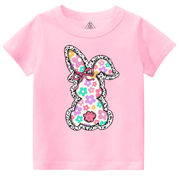Retro Floral Easter Bunny Toddler&Kid's Tees Beepumpkin