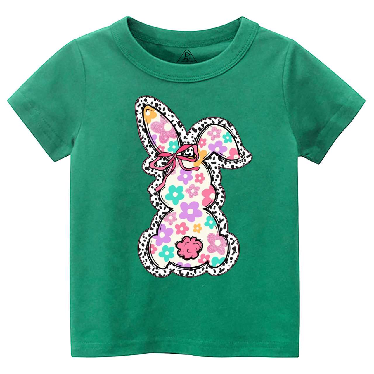 Retro Floral Easter Bunny Toddler&Kid's Tees Beepumpkin