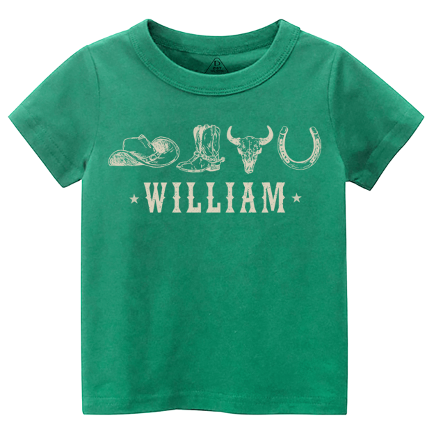 Personalized Western Toddler&Kid's Tees Beepumpkin