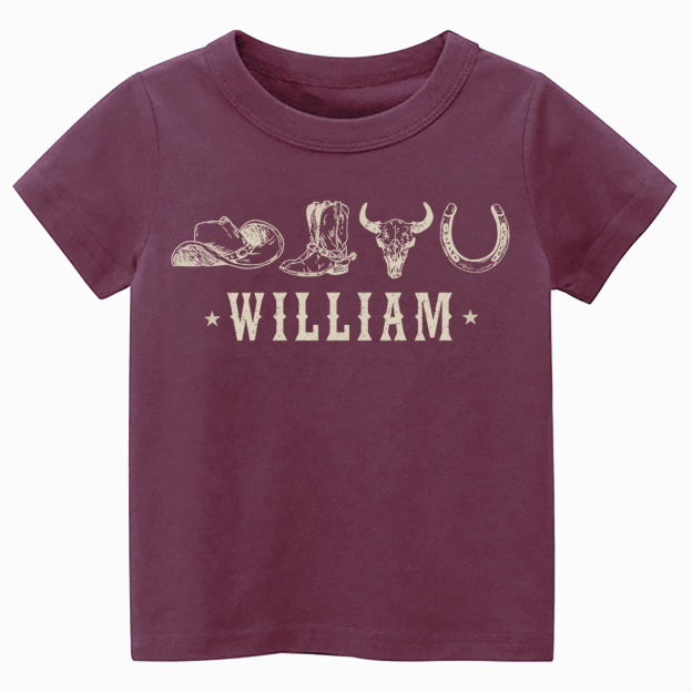 Personalized Western Toddler&Kid's Tees Beepumpkin