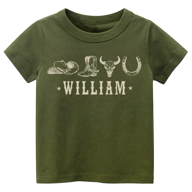 Personalized Western Toddler&Kid's Tees Beepumpkin