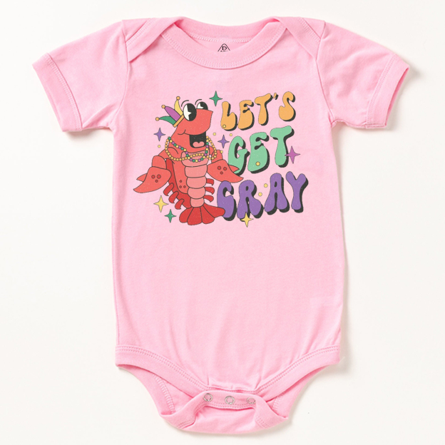 Let's Get Cray Mardi Gras Bodysuit Beepumpkin
