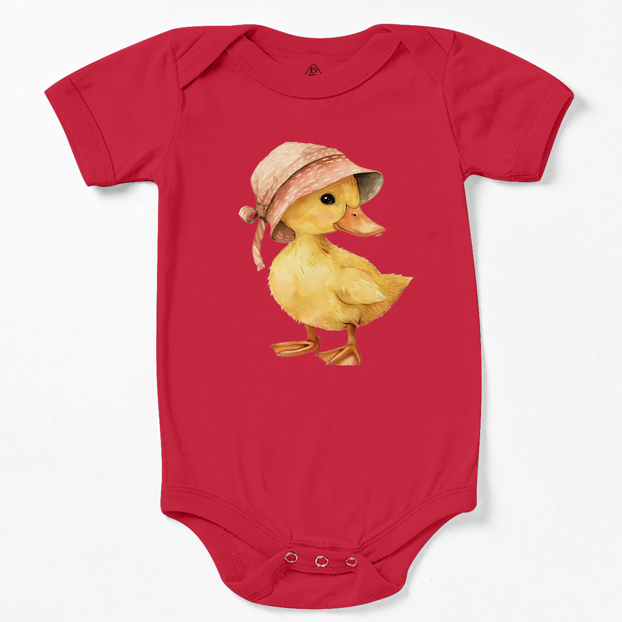 Baby Duck Pink Hat Bodysuit Beepumpkin