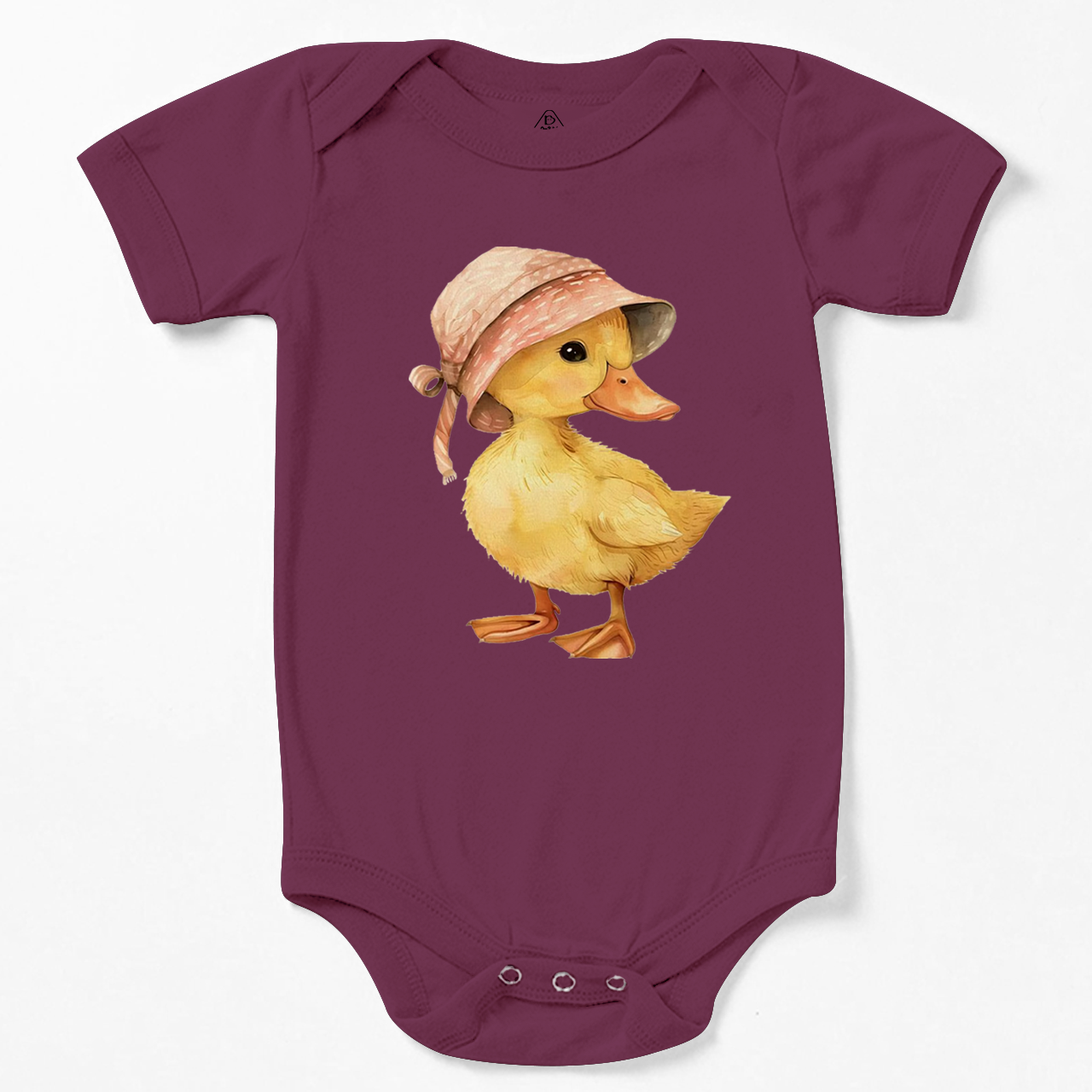 Baby Duck Pink Hat Bodysuit Beepumpkin