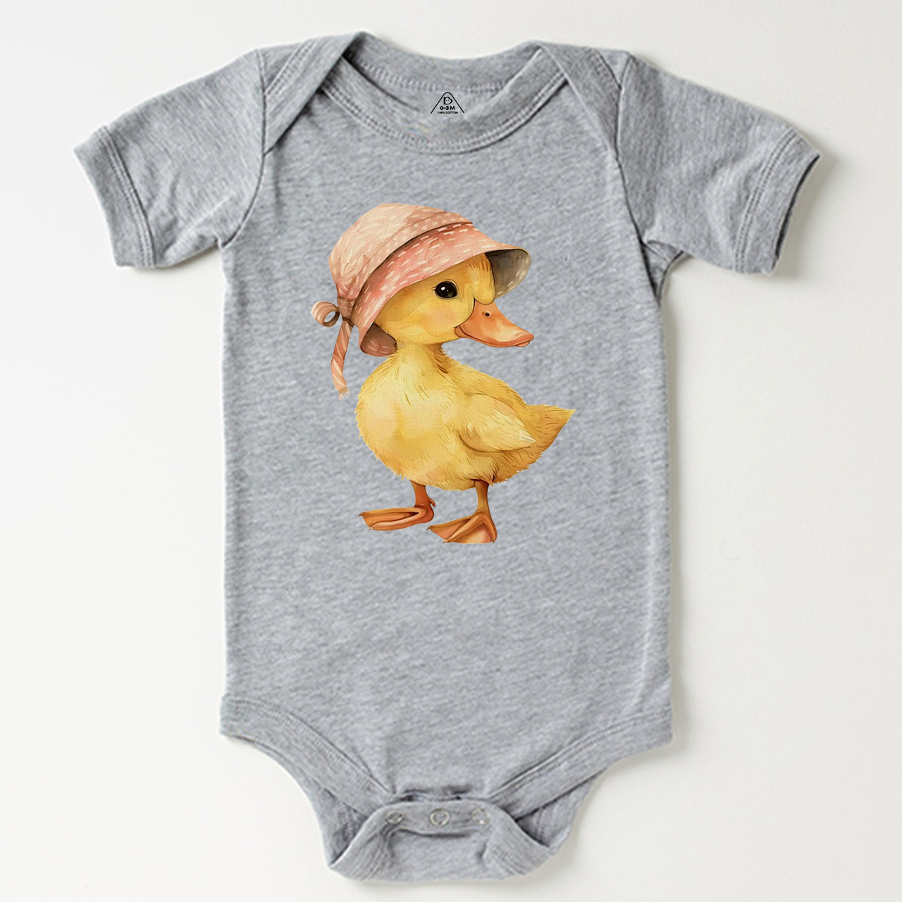 Baby Duck Pink Hat Bodysuit Beepumpkin