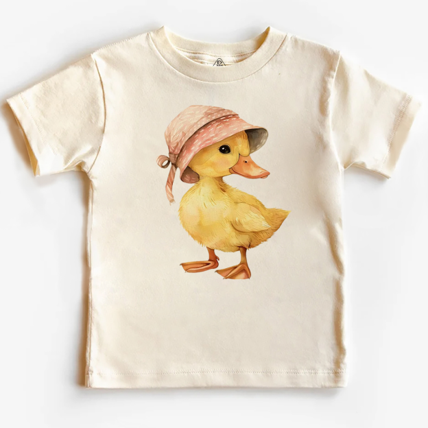 Baby Duck Pink Hat Toddler&Kid's Tees Beepumpkin