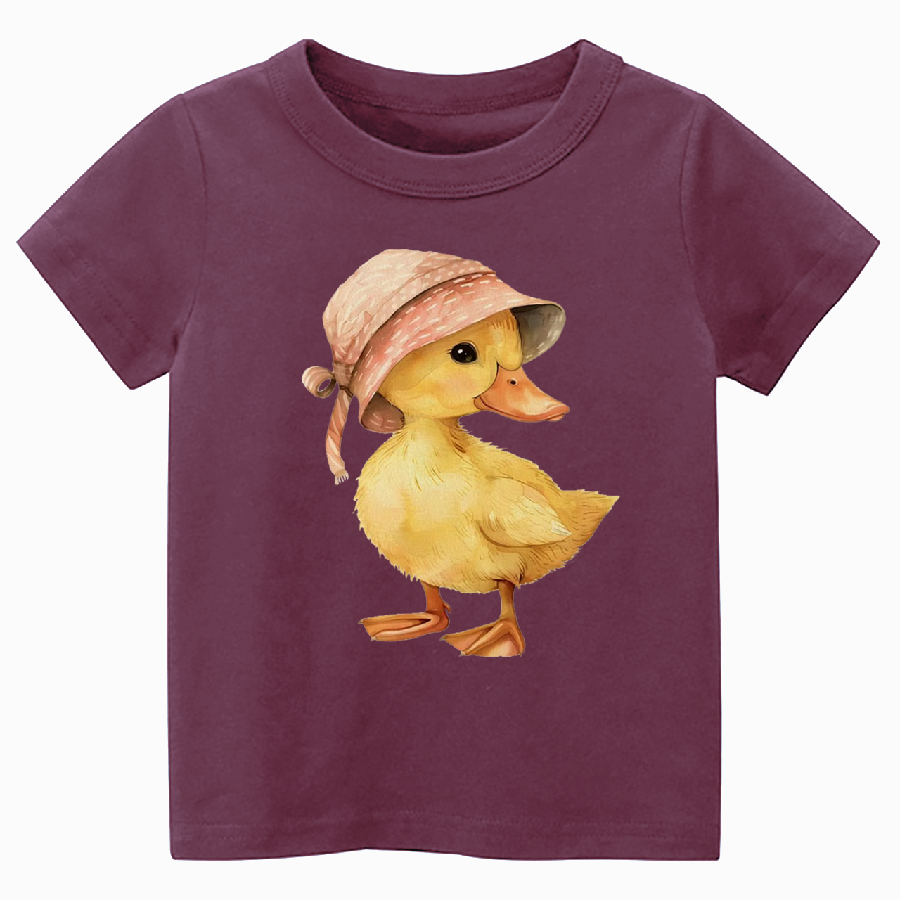 Baby Duck Pink Hat Toddler&Kid's Tees Beepumpkin