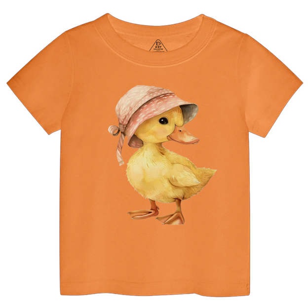 Baby Duck Pink Hat Toddler&Kid's Tees Beepumpkin