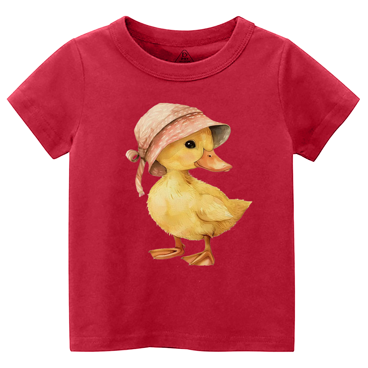 Baby Duck Pink Hat Toddler&Kid's Tees Beepumpkin