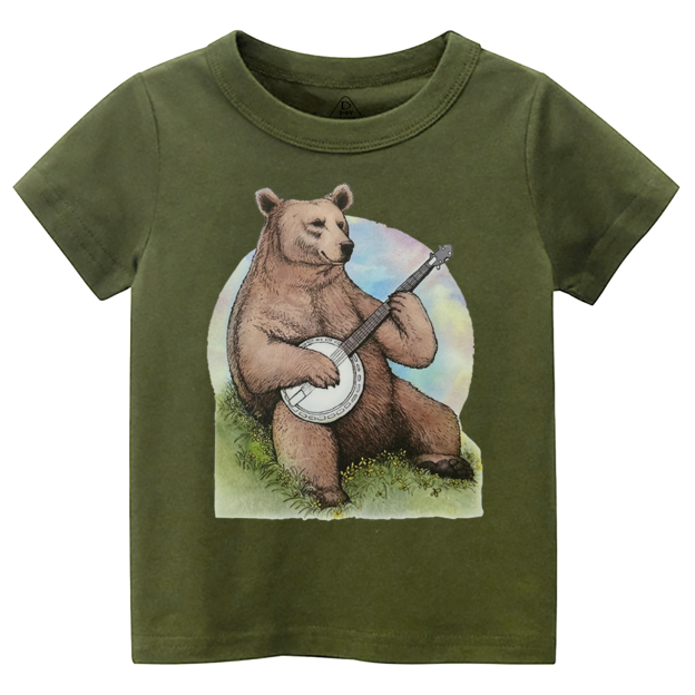 Bluegrass Banjo Bear Toddler&Kid's Tees Beepumpkin
