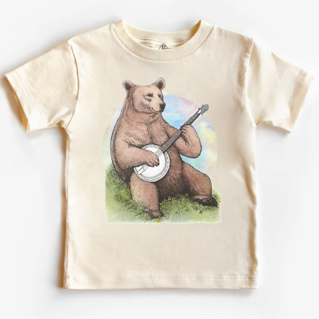 Bluegrass Banjo Bear Toddler&Kid's Tees Beepumpkin