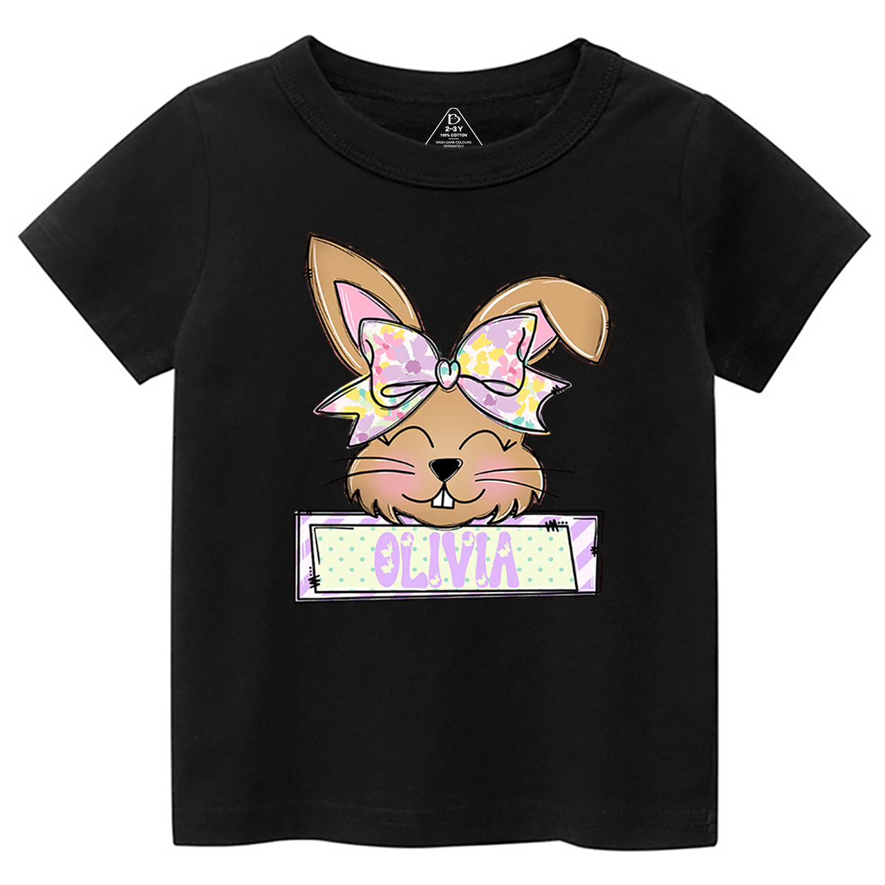 Personalized Bunny Name Toddler&Kid's Tees Beepumpkin