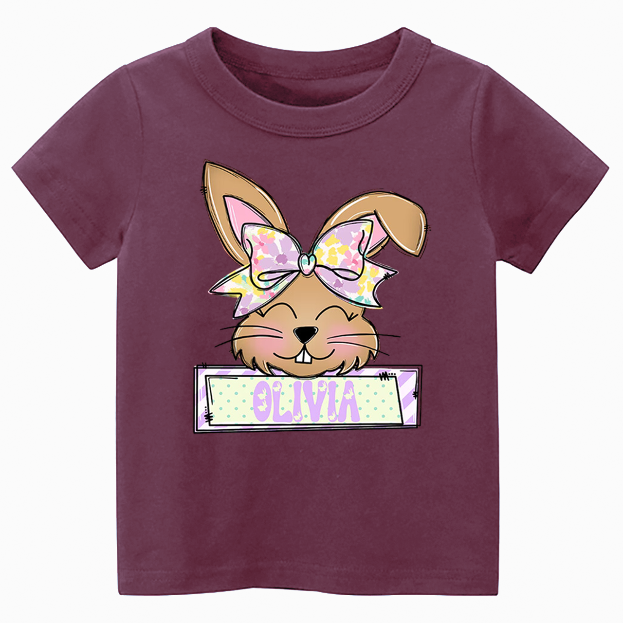 Personalized Bunny Name Toddler&Kid's Tees Beepumpkin