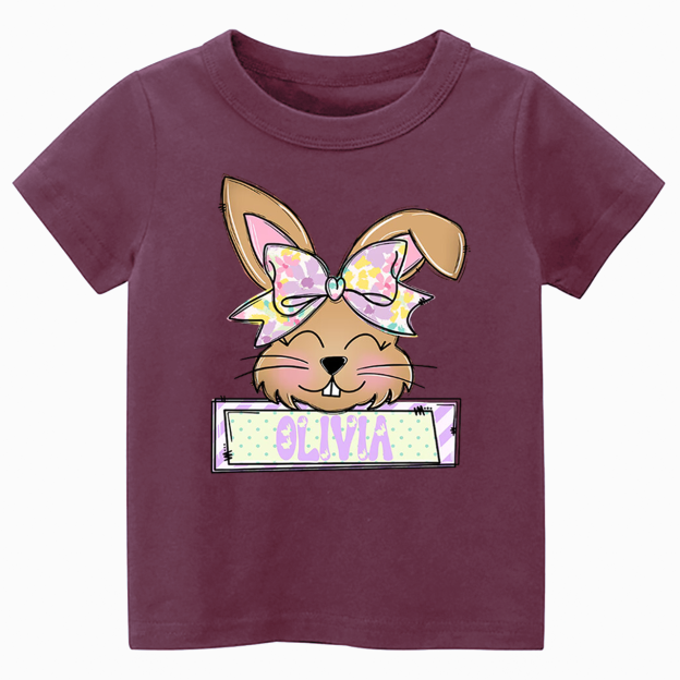 Personalized Bunny Name Toddler&Kid's Tees Beepumpkin