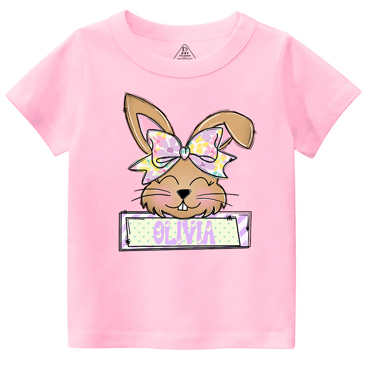 Personalized Bunny Name Toddler&Kid's Tees Beepumpkin