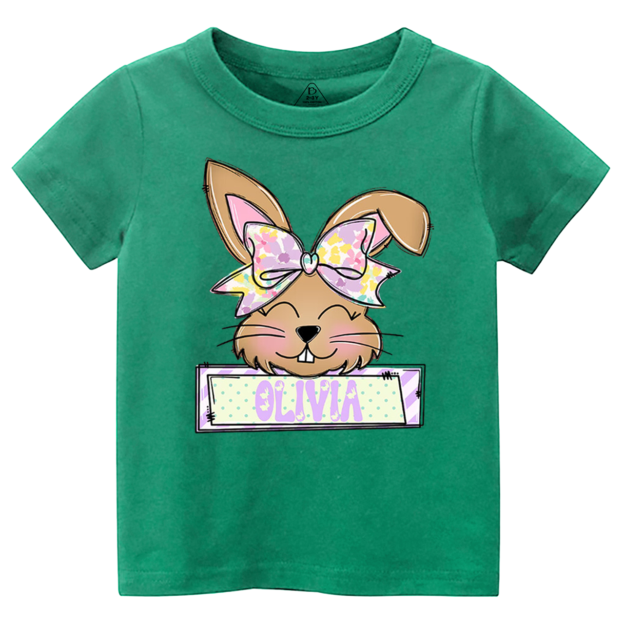 Personalized Bunny Name Toddler&Kid's Tees Beepumpkin