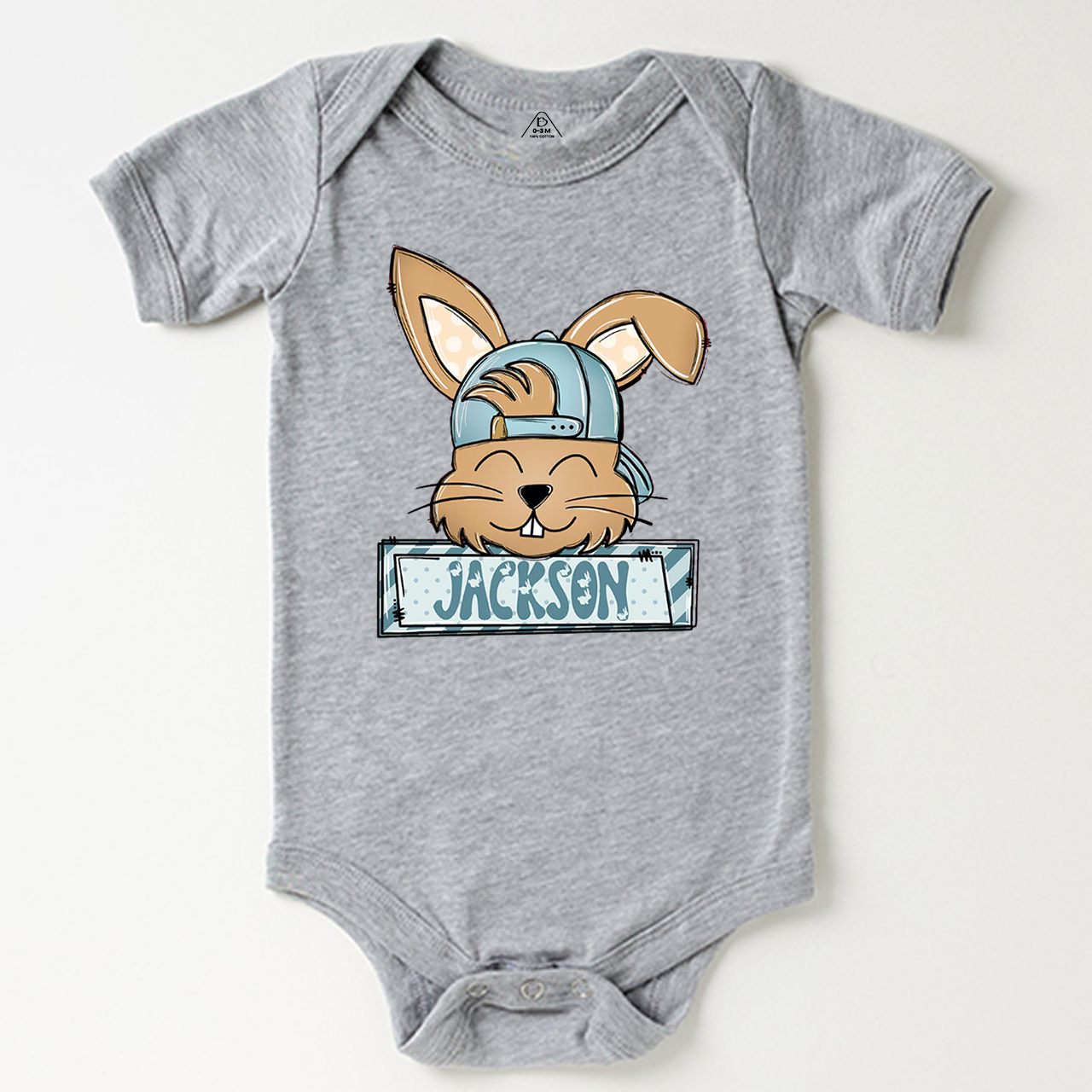Personalized Bunny Boy’s Name Bodysuit Beepumpkin