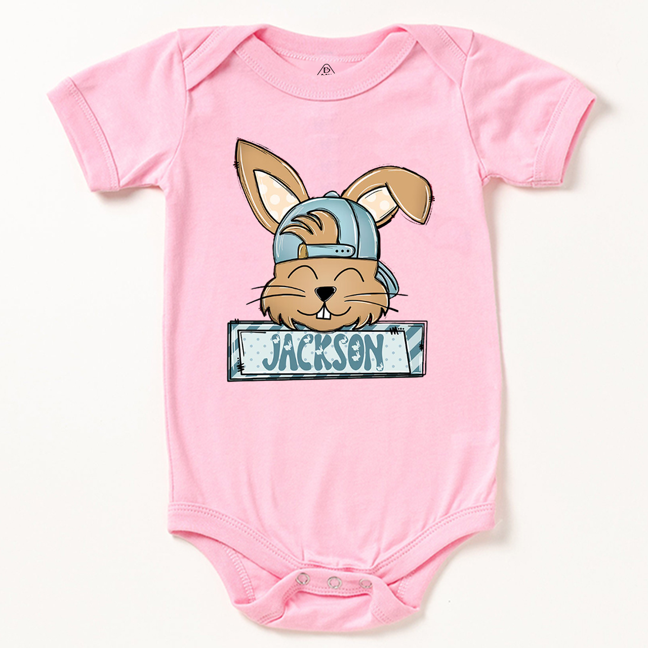 Personalized Bunny Boy’s Name Bodysuit Beepumpkin