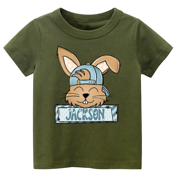 Personalized Bunny Boy’s Name Toddler&Kid's Tees Beepumpkin