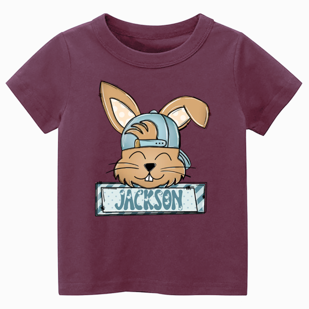 Personalized Bunny Boy’s Name Toddler&Kid's Tees Beepumpkin