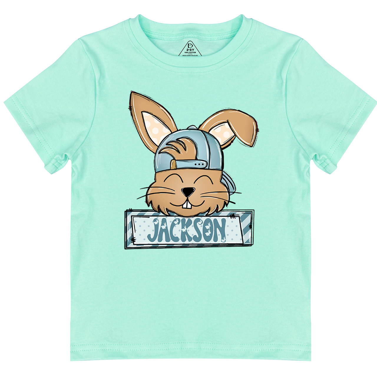 Personalized Bunny Boy’s Name Toddler&Kid's Tees Beepumpkin