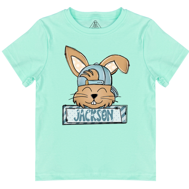 Personalized Bunny Boy’s Name Toddler&Kid's Tees Beepumpkin