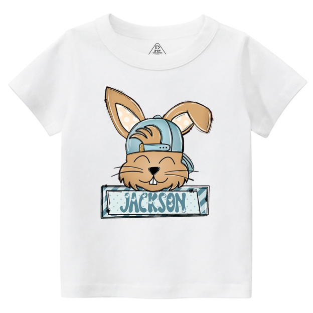 Personalized Bunny Boy’s Name Toddler&Kid's Tees Beepumpkin