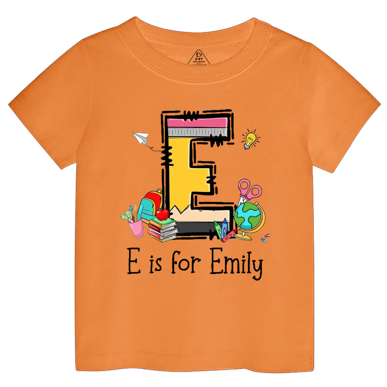Personalized Name Pencil Toddler&Kid's Tees Beepumpkin
