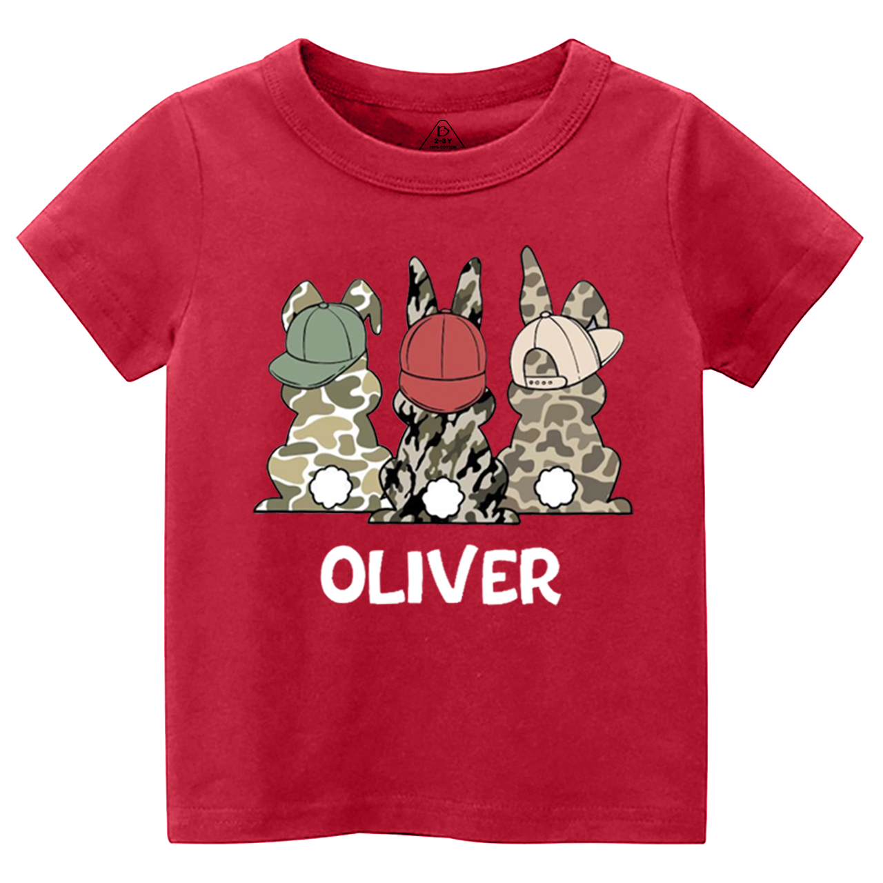 Personalized Name Camouflage Easter Bunny Toddler&Kid's Tees Beepumpkin