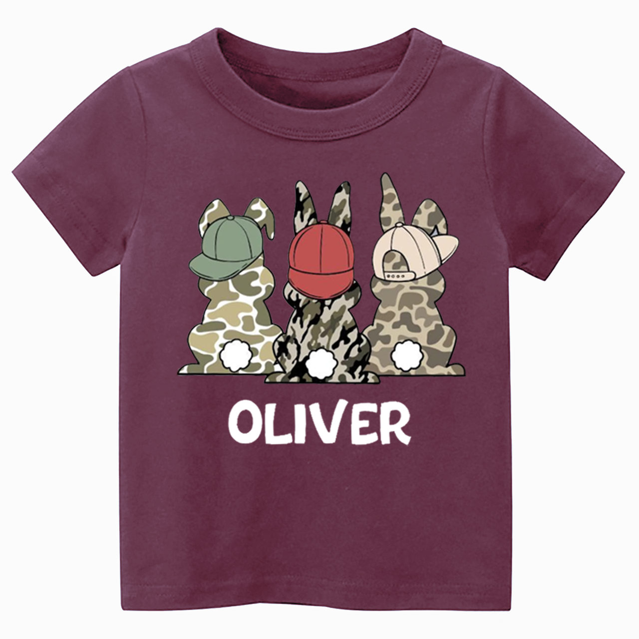Personalized Name Camouflage Easter Bunny Toddler&Kid's Tees Beepumpkin