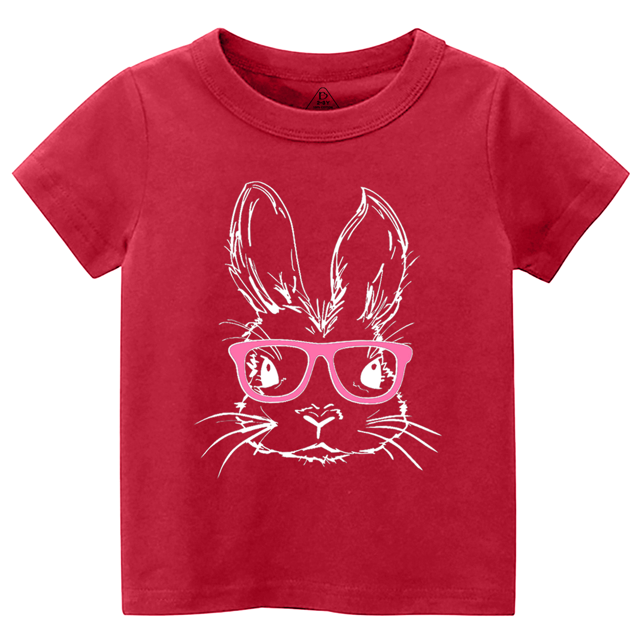 Easter Bunny With Pink Glasses Toddler&Kid's Tees Beepumpkin