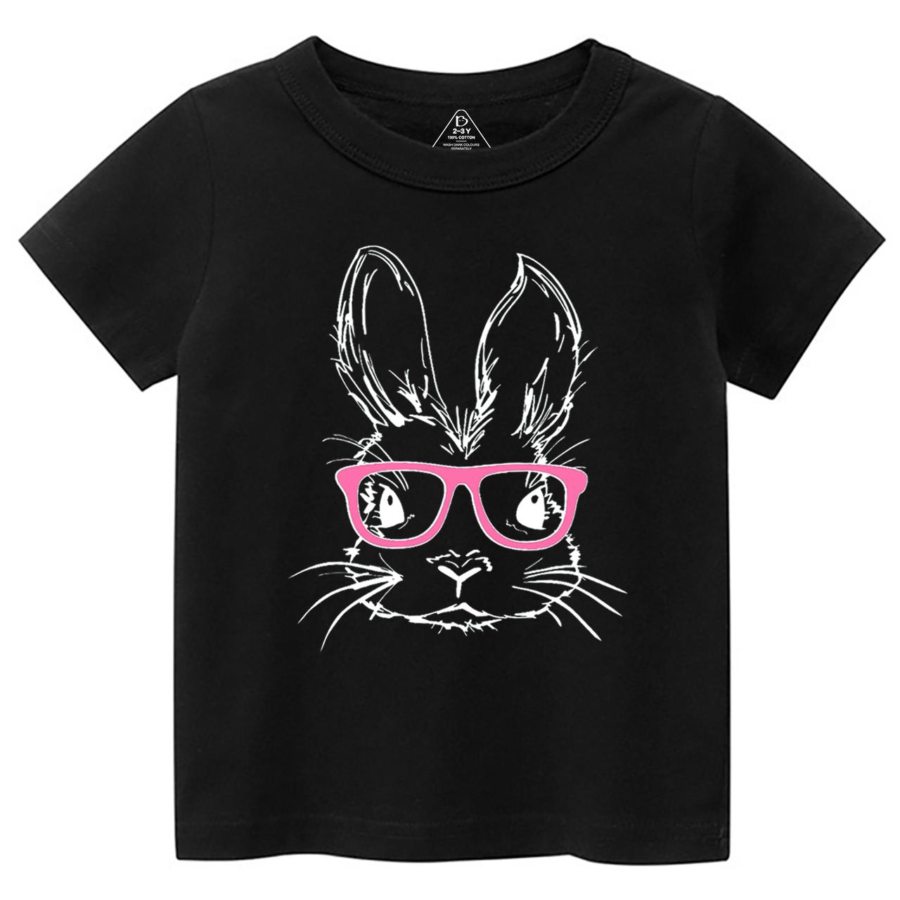 Easter Bunny With Pink Glasses Toddler&Kid's Tees Beepumpkin