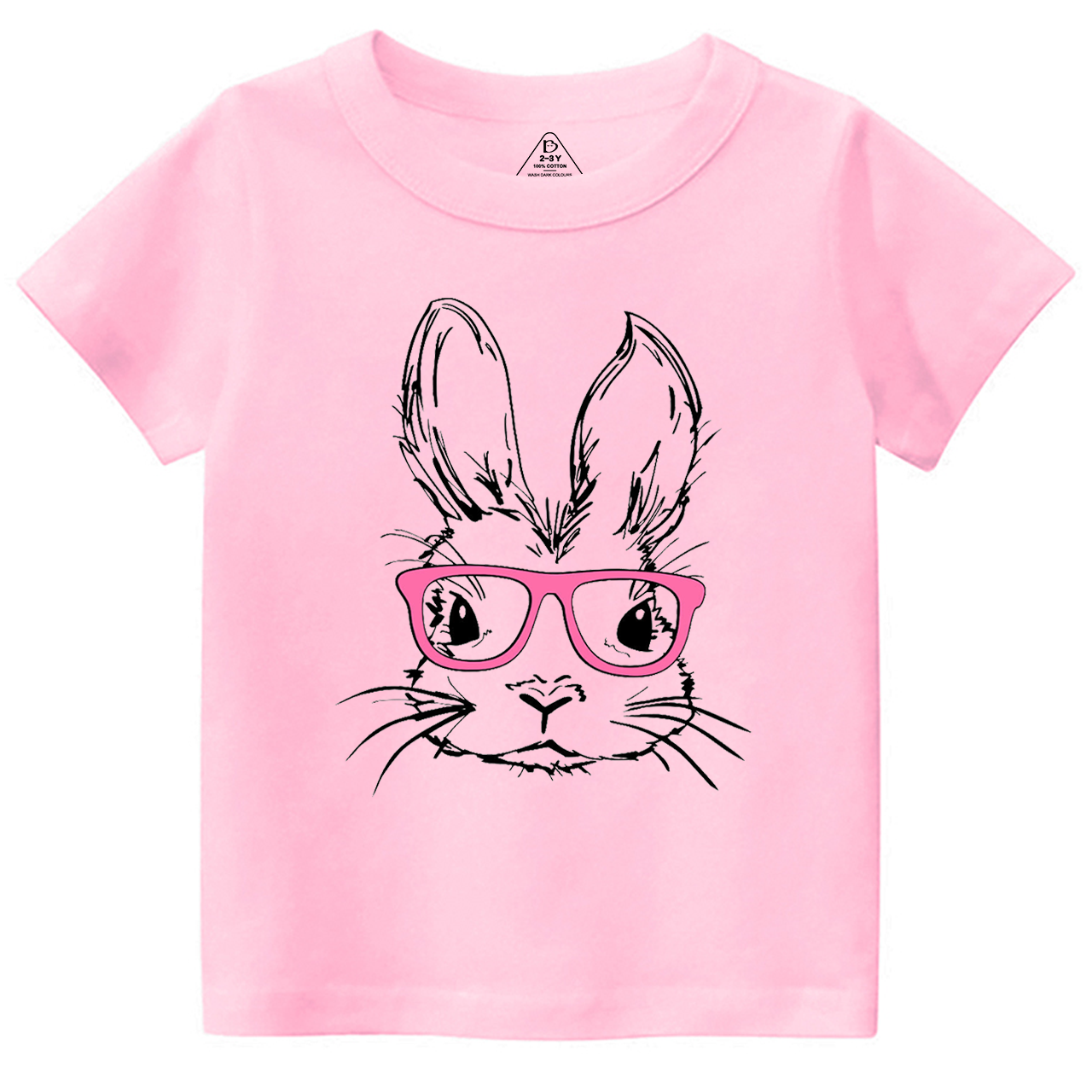 Easter Bunny With Pink Glasses Toddler&Kid's Tees Beepumpkin