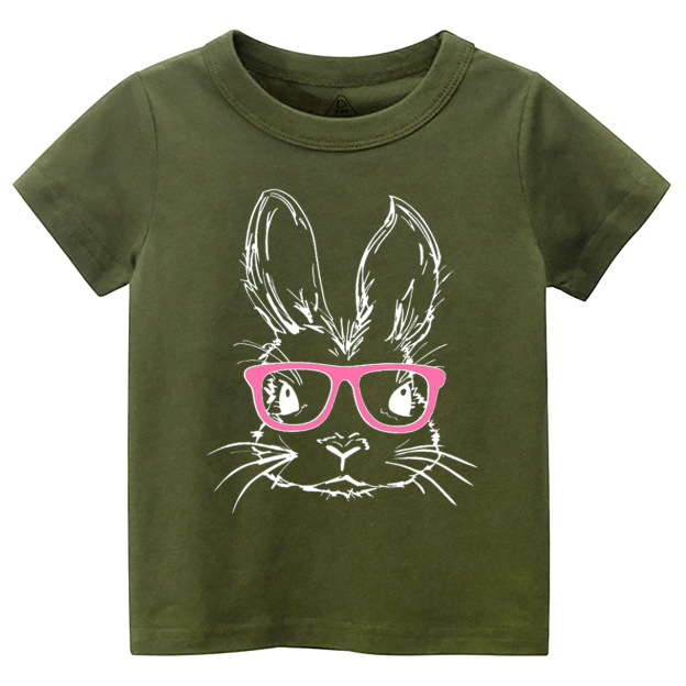 Easter Bunny With Pink Glasses Toddler&Kid's Tees Beepumpkin