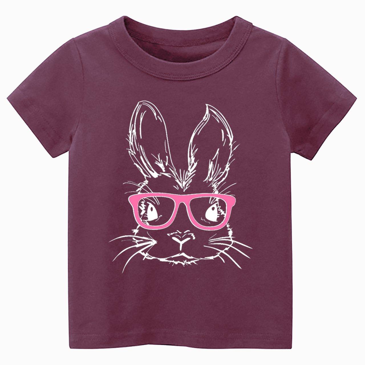 Easter Bunny With Pink Glasses Toddler&Kid's Tees Beepumpkin