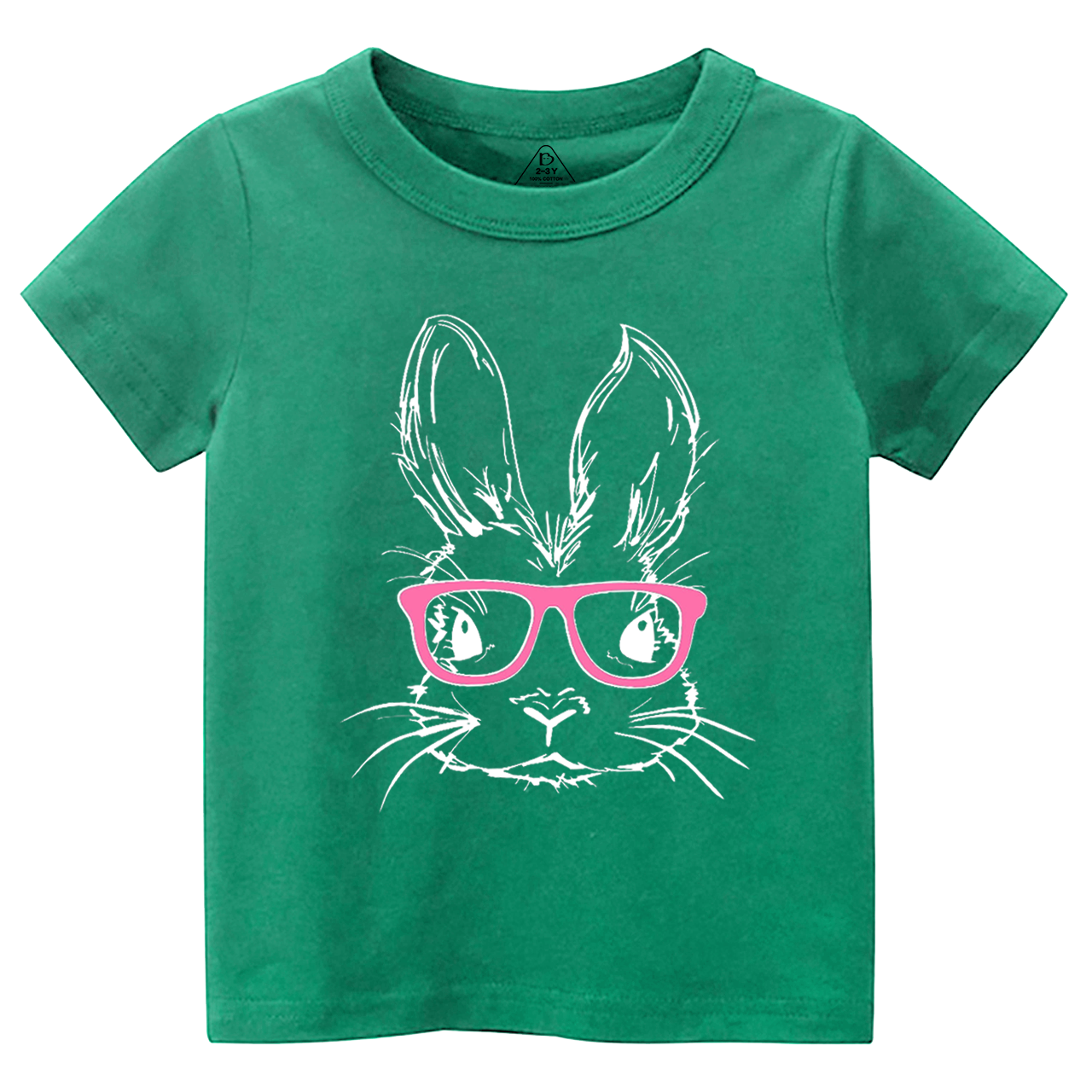 Easter Bunny With Pink Glasses Toddler&Kid's Tees Beepumpkin
