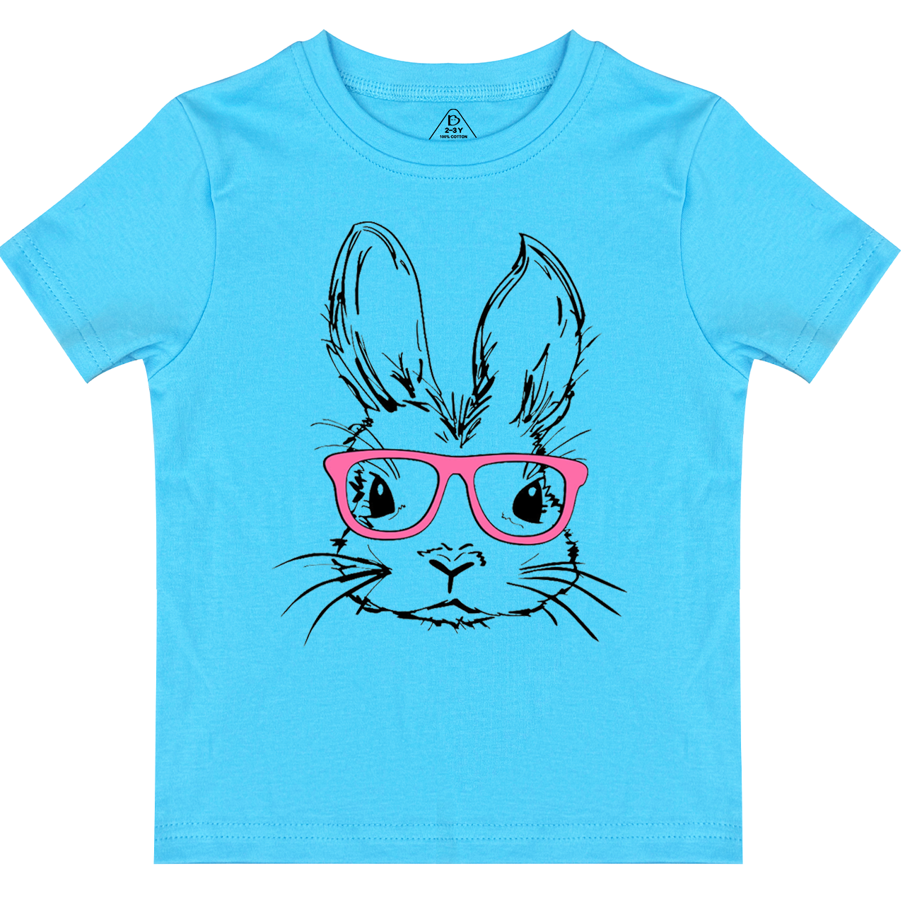 Easter Bunny With Pink Glasses Toddler&Kid's Tees Beepumpkin