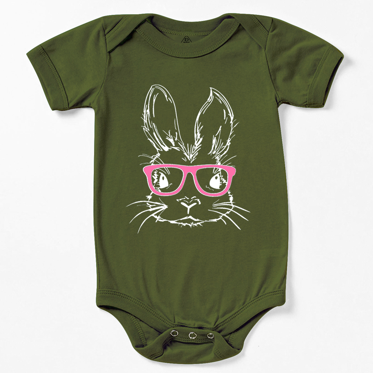 Easter Bunny With Pink Glasses Bunny Bodysuit Beepumpkin