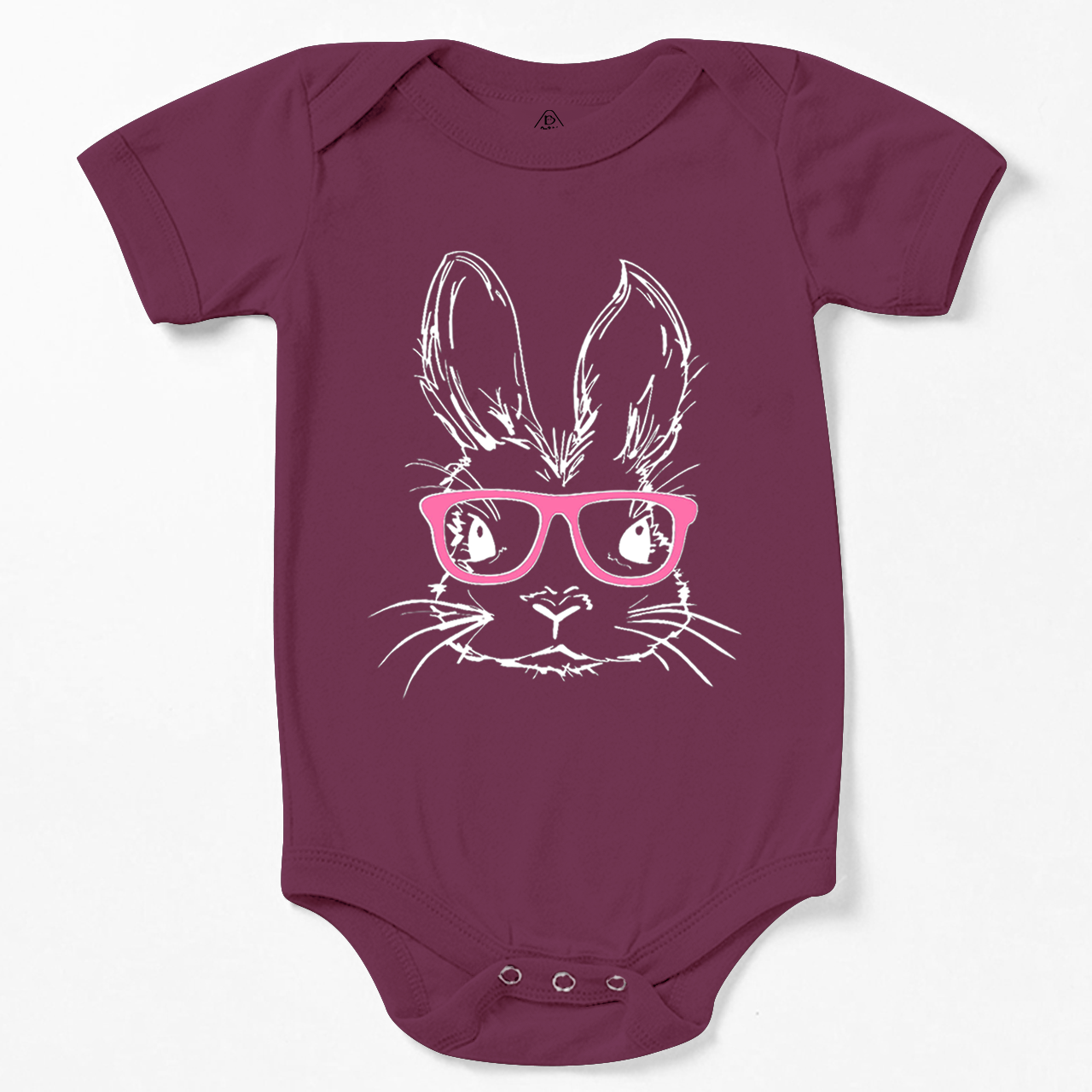 Easter Bunny With Pink Glasses Bunny Bodysuit Beepumpkin