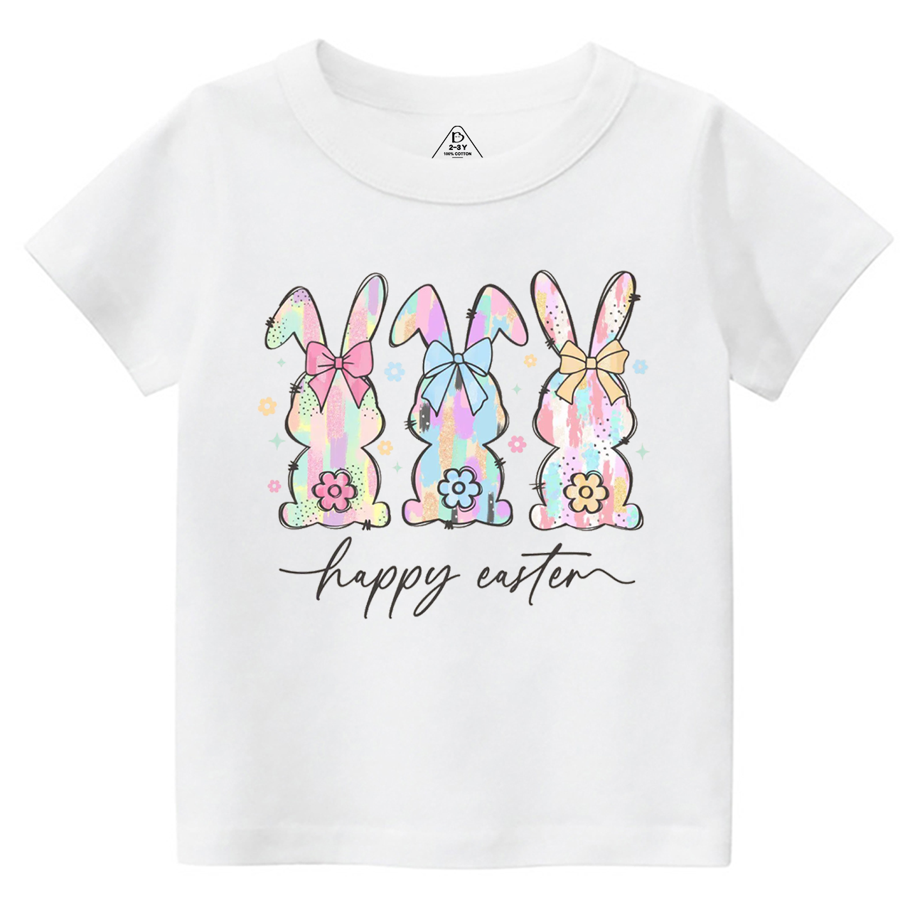 Colorful Easter Bunny Trio Toddler&Kid's Tees Beepumpkin