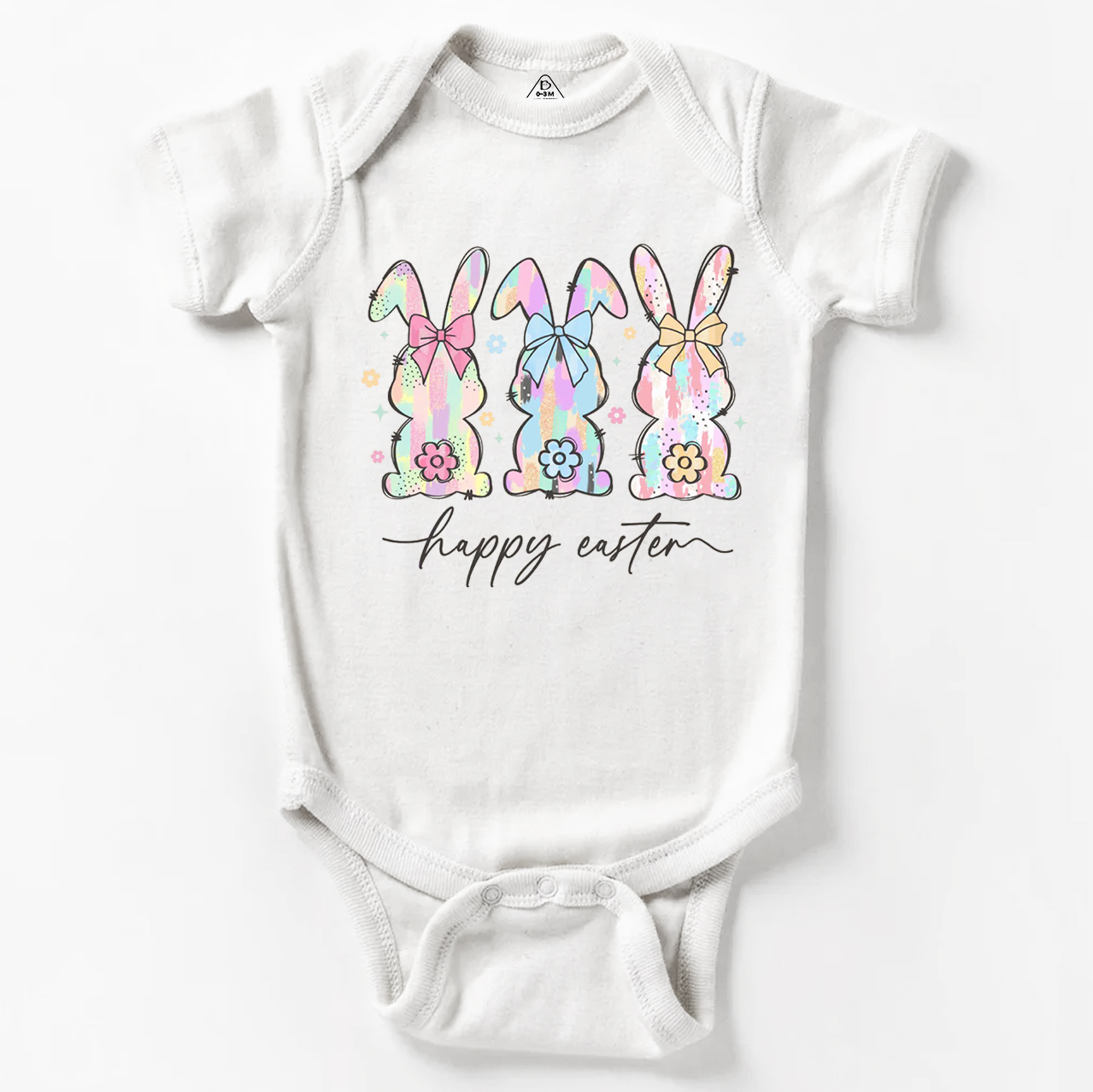 Colorful Easter Bunny Trio Bodysuit Beepumpkin