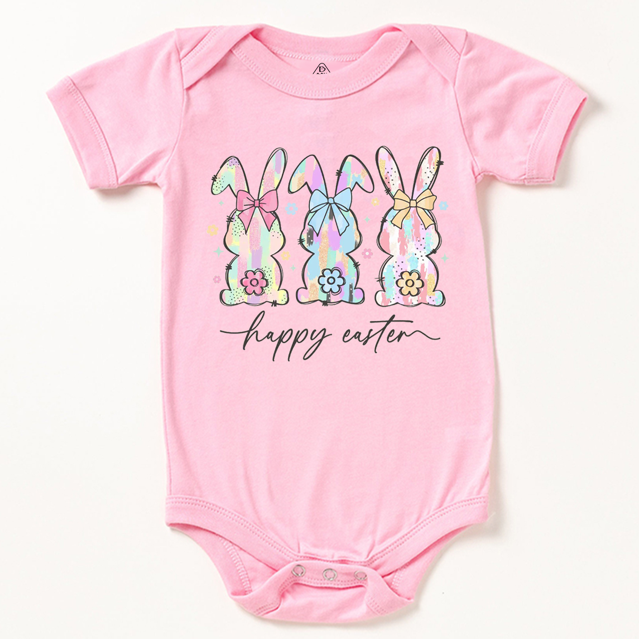 Colorful Easter Bunny Trio Bodysuit Beepumpkin